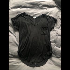 Black T-Shirt with lace down the back